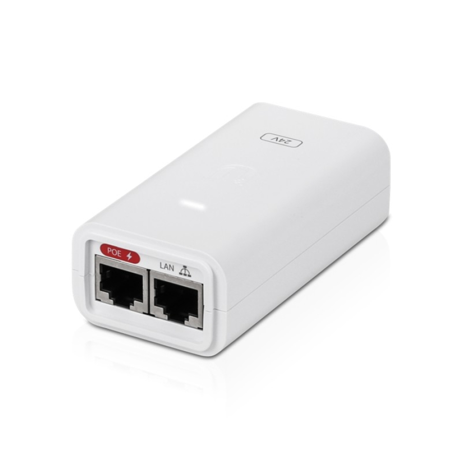Ubiquiti POE-24-12W-G-WH 24V 12W Gigabit PoE Enjektör (RJ45, Passive PoE, Beyaz)