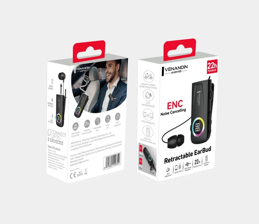 Venandin LX10 Makaralı Bluetooth 5.4 Kulaklık - ANC, Mikrofonlu Kulaklık