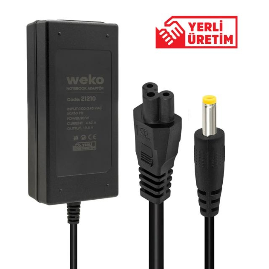 Weko 19.5 Volt 4.62 Amper 90 Watt Notebook Adaptör (4.0*1.7 Uçlu)