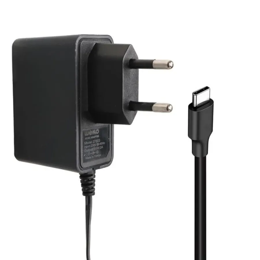 Weko WK-37803 5 Volt 2 Amper Type-C Uçlu Yerli Üretim Priz Tipi Adaptör