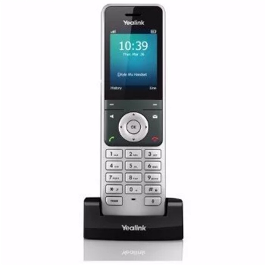 Yealink W56H SIP DECT El Terminali Kablosuz IP Telefon HD Ses, 30 Saat Konuşma, 2.4" Renkli Ekran