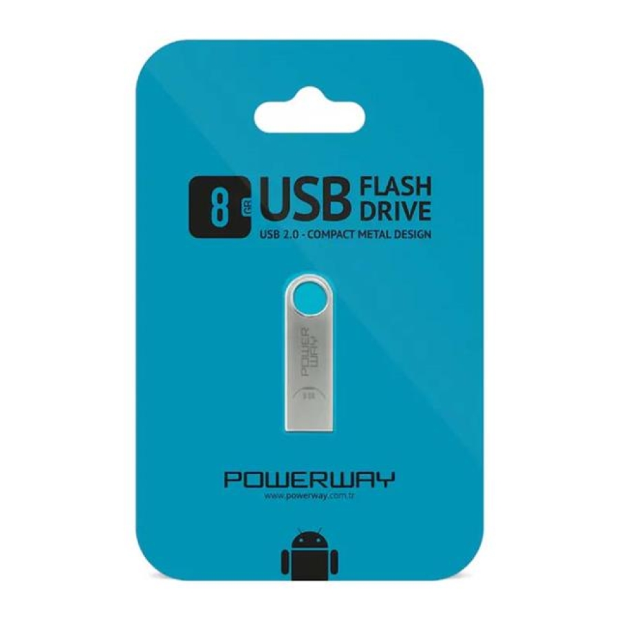 Powerway PW-8GB 8 GB USB 2.0 Mini Metal Flash Bellek