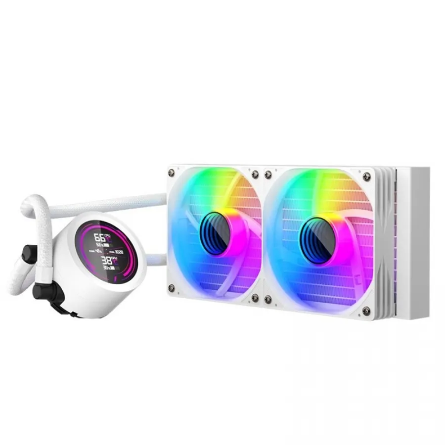 1ST PLAYER THUNDERSTORM TS4 240MM BEYAZ ARGB DİJİTAL SICAKLIK GÖSTERGELİ İŞLEMCİ SIVI SOĞUTUCU
