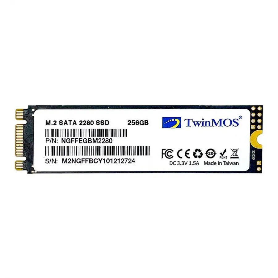 256 GB TWINMOS M.2 2280 SATA3 580/550 NGFFEGBM2280