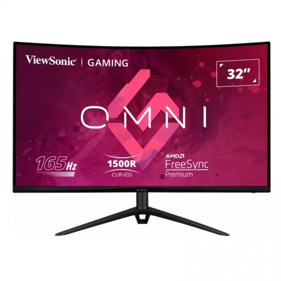 31.5 VIEWSONIC VX3218-PC-MHDJ 1MS 165MHZ 1XHDMI 2XDP FHD 1920X1080 HOPARLÖR ÇERÇEVESİZ FLICKER-FREE GAMING CURVED VESA