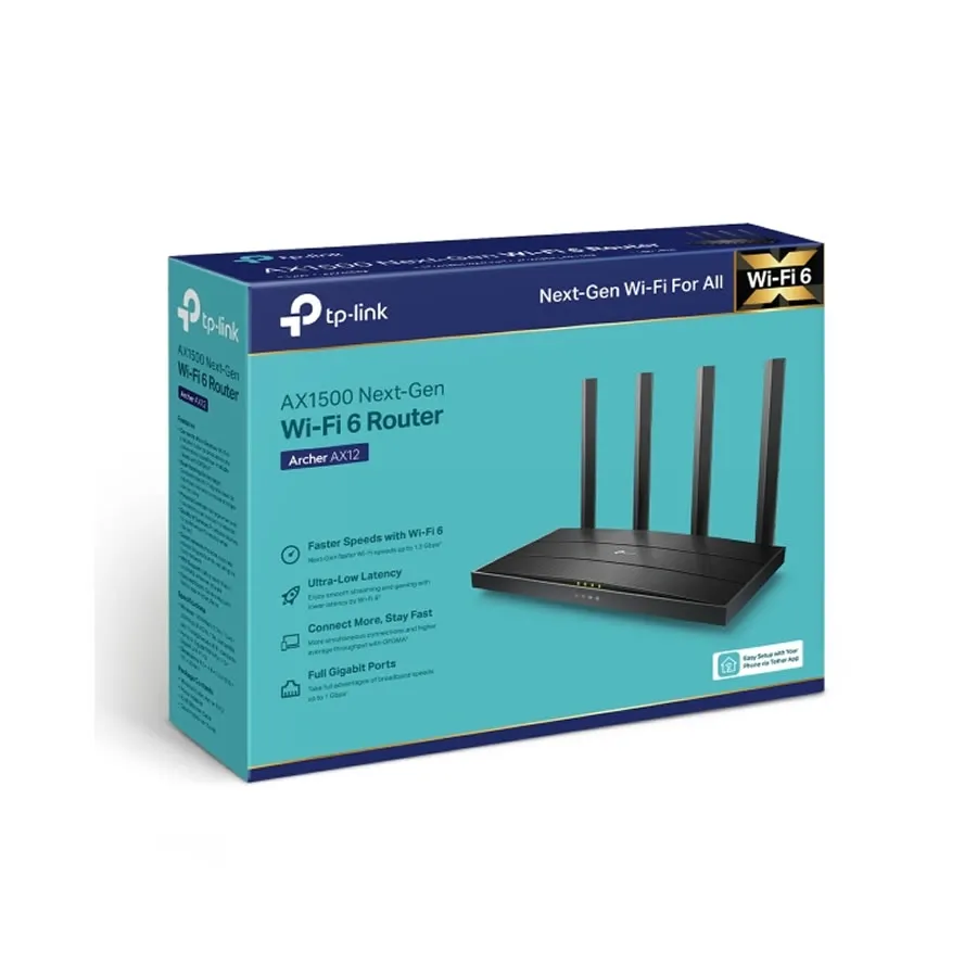 ARCHER AX12 TP-LINK AX1500 1200MBPS DUAL BAND GIGABIT WIFI-6 ROUTER