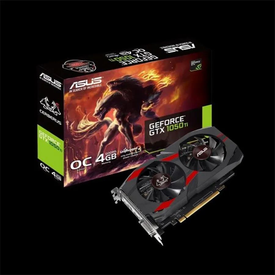 ASUS CERBERUS-GTX1050TI-O4G DDR5 128B 1XHDMI 1XDP 1XDVI