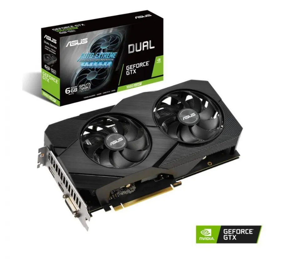 ASUS DUAL GTX1660S-6G-EVO 6GB DDR6 192B 1XHDMI 1XDP 1XDVI