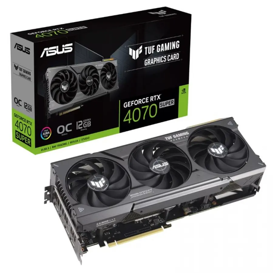 ASUS GEFORCE ASUS TUF-RTX4070S-O12G-GAMING 12GB GDDR6X 192BIT 1XHDMI 3XDP EKRAN KARTI