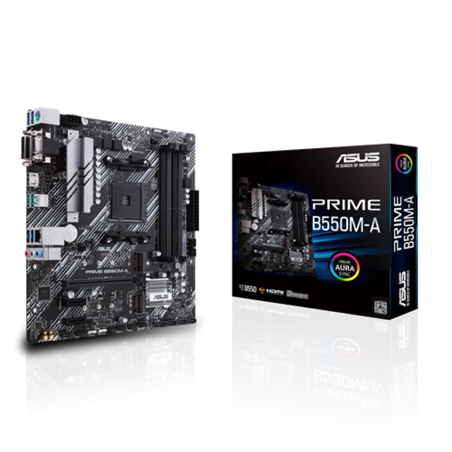 ASUS PRIME B550M-A DDR4 4600MHZ 1XVGA 1XHDMI 1XDVI 2XM.2 USB 3.2 MATX AM4