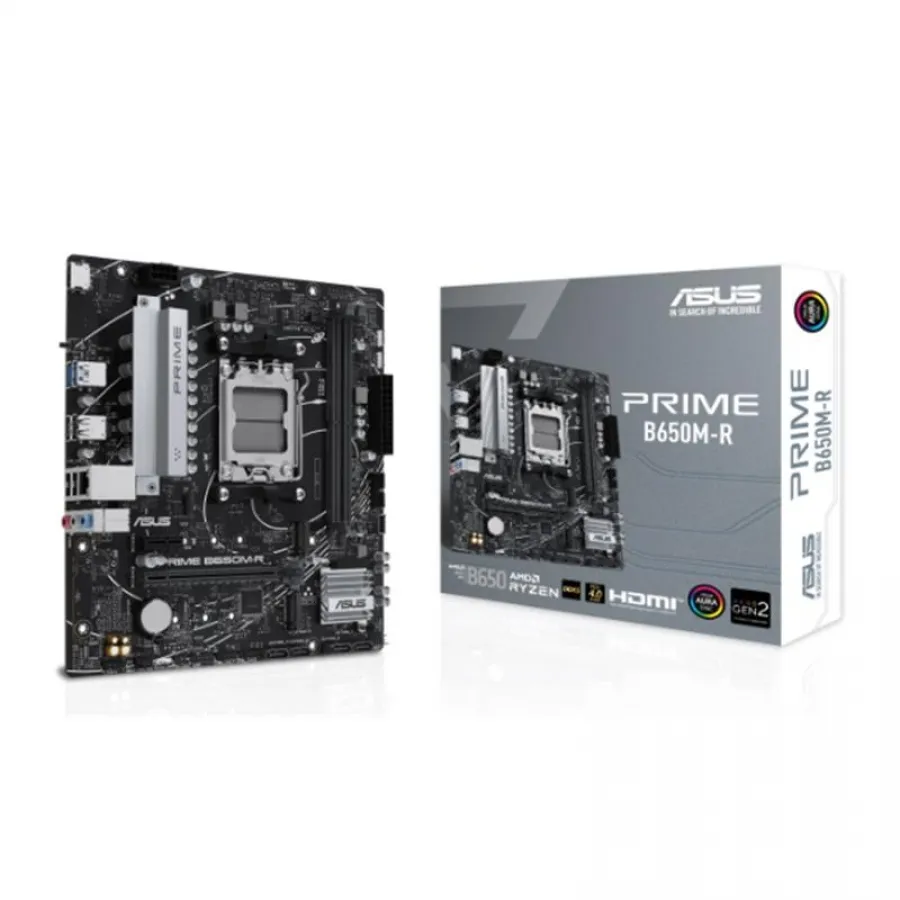 ASUS PRIME B650M-R DDR5 7200MHZ 1XHDMI 2XM.2 USB3.2 MATX AM5 (AMD AM5 7000 SERİLİ İŞLEMCİ UYUMLU)