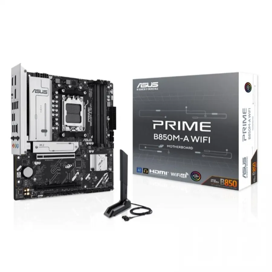 ASUS PRIME B850M-A WIFI DDR5 8000MT/S 1XHDMI 2XDP 3XM.2 USB3.2 AM5 MATX