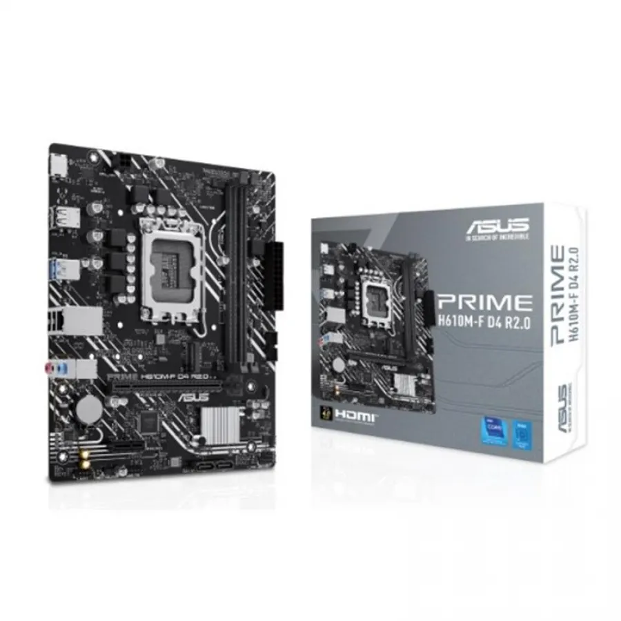 ASUS PRIME H610M-F D4 R2.0 DDR4 3200MHZ 1XHDMI 1XM.2 USB 3.2 MATX 1700P