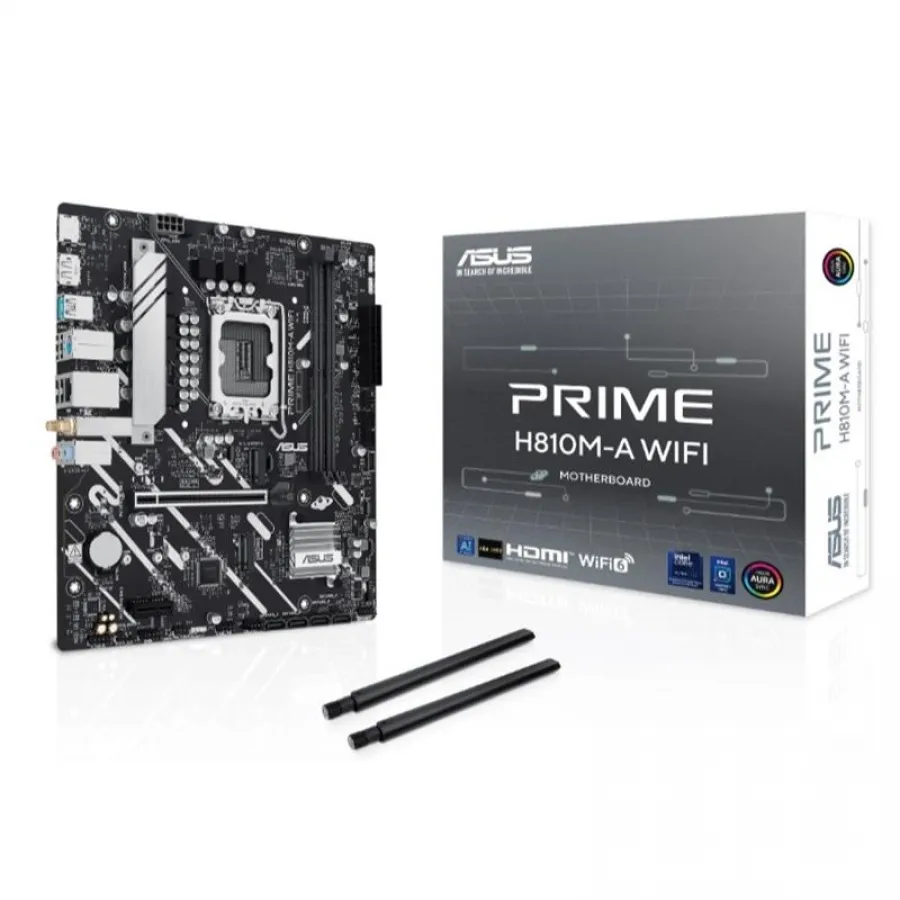 ASUS PRIME H810M-A WIFI DDR5 6400MHZ 1XHDMI 1XDP 2XM.2 USB 3.2 MATX 1851P