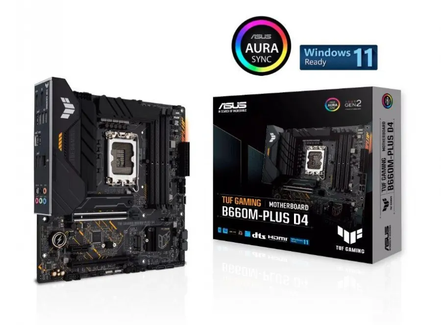 ASUS TUF GAMING B660M-PLUS D4 DDR4 1XHDMI 1XDP 2XM.2 USB 3.2 MATX 1700P