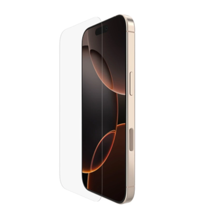 Belkin GLASS EZ TRAY iPhone 16 Pro için InvisiGlass İşlemli Ekran Koruyucu