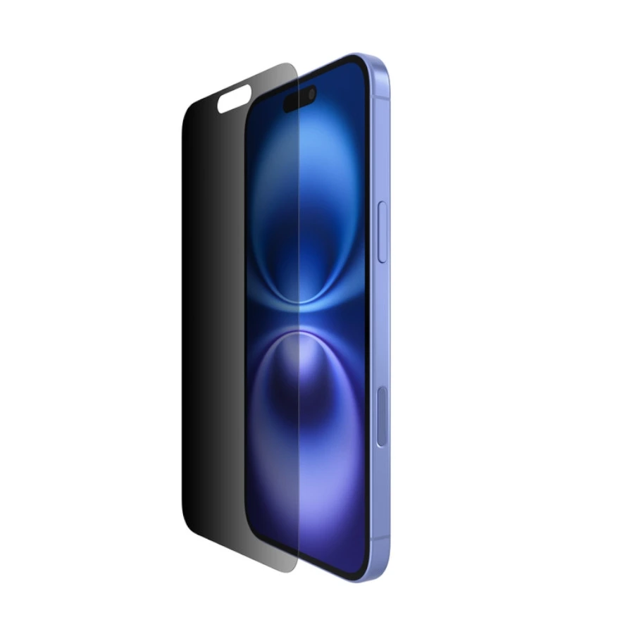 Belkin TRAY InvisiGlass Gizlilik İşlemli Ekran Koruyucu iPhone 16 Plus/15 Plus/14 Pro Max için