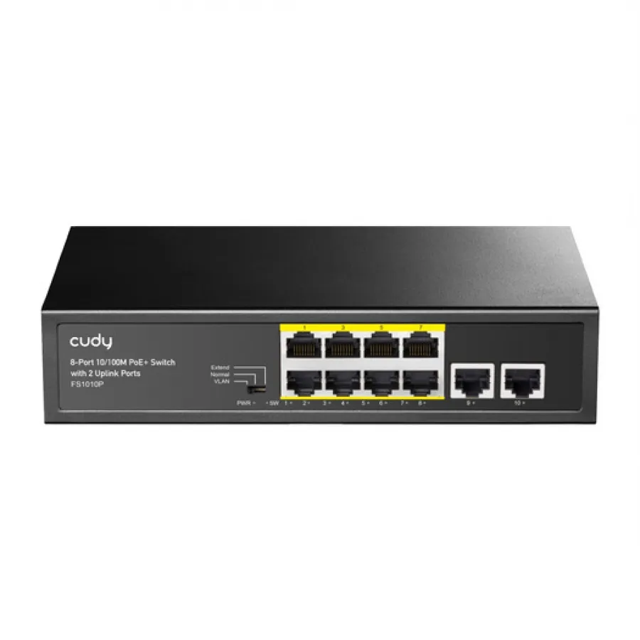 CUDY FS1010P 8Port 10/100M PoE+ 2Up 80W Switch