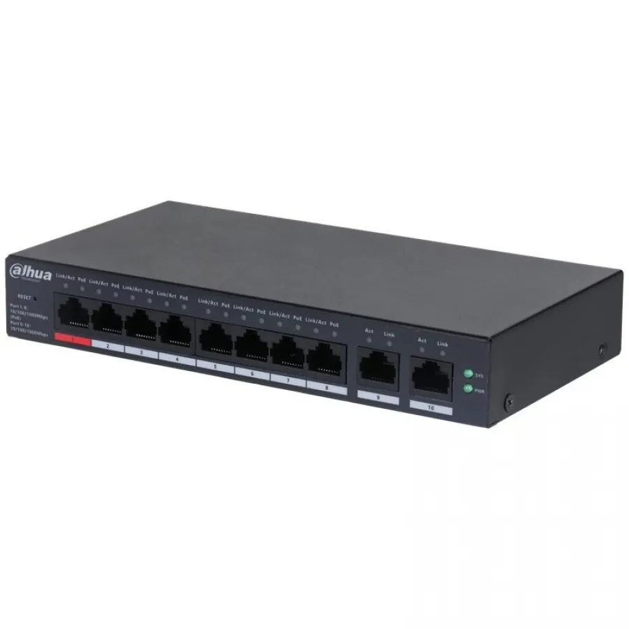 DAHUA CS4010-8GT-110  GIGABIT 10 PORT POE CLOUD YÖNETİLEBİLİR SWITCH