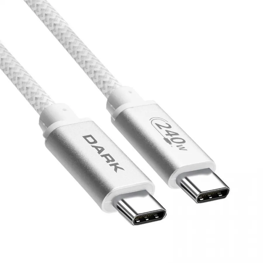 DARK DK-CB-USB240PD101 1MT İKİ UÇ TYPE-C 240W PD ULTRA HIZLI ŞARJ VE 480MBPS ÖRGÜLÜ KABLO