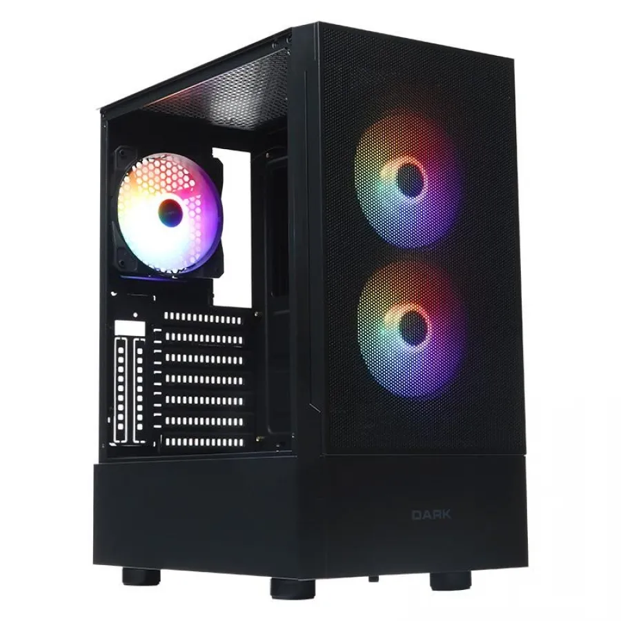 DARK GT DKCHGT400 3X12CM FRGB FAN USB3.0 400W AKRILIK YAN PANEL ON MESH ATX OYUNCU KASASI
