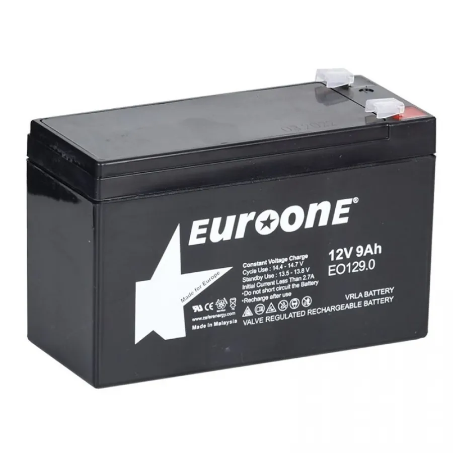 Euroone EO-129.0 12 Volt  9 Amper Bakımsız Kuru Akü