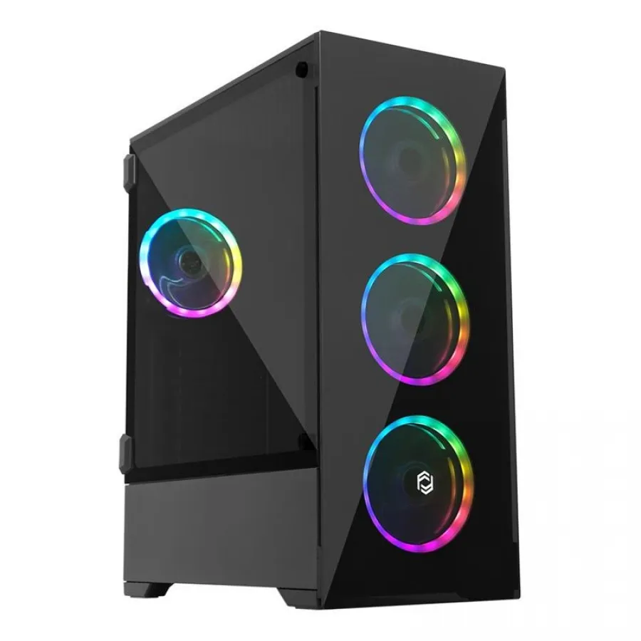 FRISBY FC-9310G 650W 80+ 4X120MM DUAL RING RGB FAN USB 3.0 MİDİ TOWER SİYAH KASA