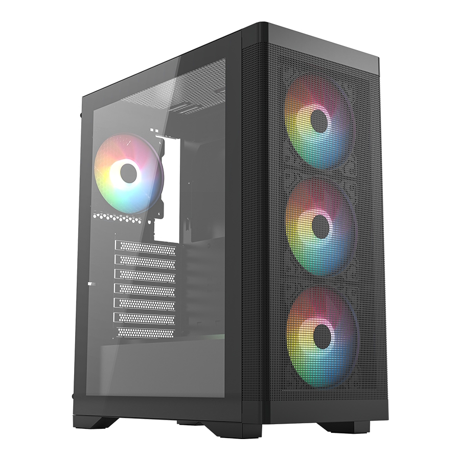 FRISBY FC-9480G 600W +80 BRONZE RGB 4X8120MM FAN  GAMİNG SİYAH KASA