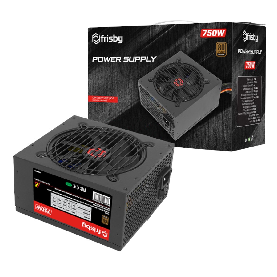 FRISBY FR-PS7580P 750W 80 PLUS BRONZ POWER SUPPLY