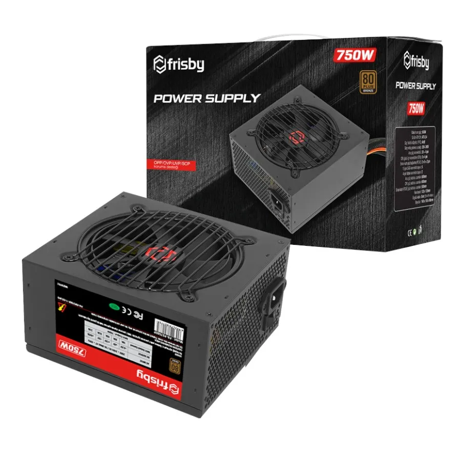 FRISBY FR-PS7580P 750W 80 PLUS BRONZ POWER SUPPLY