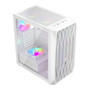 1ST PLAYER ARIYA AY7 BEYAZ 650W 80+ ARGB 4X12CM FAN TEMPERLİ CAM MESH USB 3.0 ATX KASA