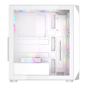 1ST PLAYER ARIYA AY7 BEYAZ 650W 80+ ARGB 4X12CM FAN TEMPERLİ CAM MESH USB 3.0 ATX KASA
