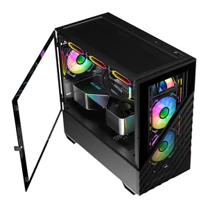 1ST PLAYER DK D7 SİYAH 750W 80+ 3X12CM ARGB FAN + 2X12CM ARGB REVERSE FAN TEMPERLİ CAM+METAL MESH US