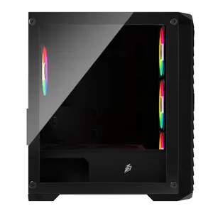 1ST PLAYER TRILOBITE T5 SİYAH 650W 80+ ARGB 4X12CM FAN TEMPERLİ CAM MESH USB 3.0 M-ATX KASA