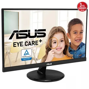 21.45 ASUS VP227HE 5MS 75HZ 1XVGA 1XHDMI FHD 1920X1080 FREESYNC FLICKER-FREE DÜŞÜK MAVİ IŞIK VESA SİYAH