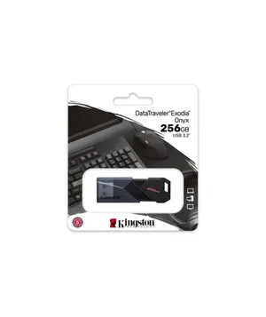 256GB Portable USB 3.2 Gen 1 DataTraveler Exodia Onyx