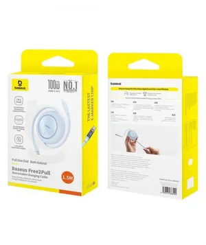 Baseus Free2Pull Type-C Mini Geri Çekilebilir Şarj Kablosu 100 W