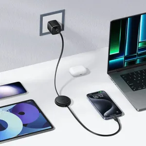 Baseus Free2Pull Mini Şarj Kablosu Type-C to Type-C 60W 1m - Siyah