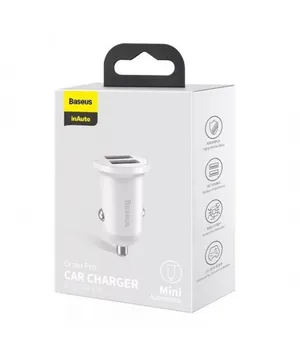 Baseus Grain Pro CCALLP-02 4.8A iki USB portlu Araç Şarjı Cihazı