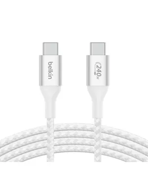 Belkin 240W Type-C Beyaz 1 Metre Şarj Kablosu