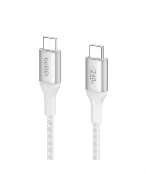 Belkin 240W Type-C Beyaz 1 Metre Şarj Kablosu