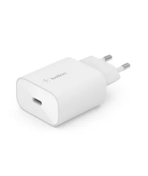 Belkin 25W USB-C PD Duvar Şarjı Beyaz