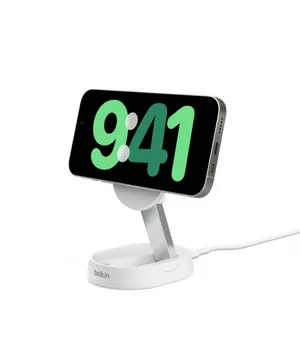 Belkin BC Pro Belkin 15W Manyetik Kablosuz Şarj Cihazı Stand Beyaz WIA008BTWH