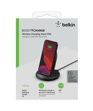 Belkin BoostCharge 15W Wireless Kablosuz Şarj Standı - Qi Şarj Standı