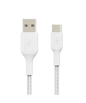 Belkin Type-C Örgülü Data & Hızlı Şarj Kablo 1m Beyaz