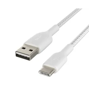 Belkin Type-C Örgülü Data & Hızlı Şarj Kablo 1m Beyaz