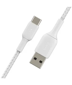 Belkin Type-C Örgülü Data & Hızlı Şarj Kablo 1m Beyaz