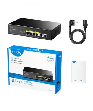 CUDY FS1006P 6-Port 10/100M PoE+ Switch 60W