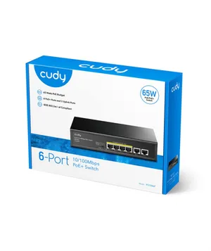CUDY FS1006P 6-Port 10/100M PoE+ Switch 60W