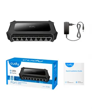 CUDY GS108 8-Port Gigabit Metal Switch